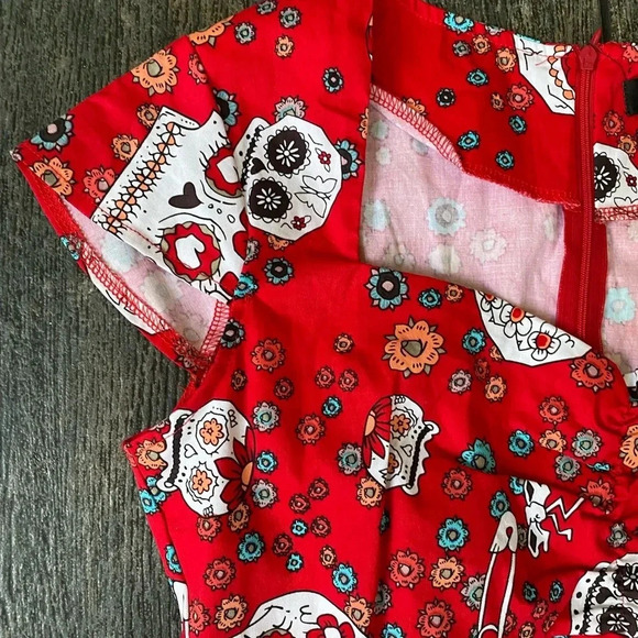Sugar Skulls Flower Dress size M - Picture 7 of 11